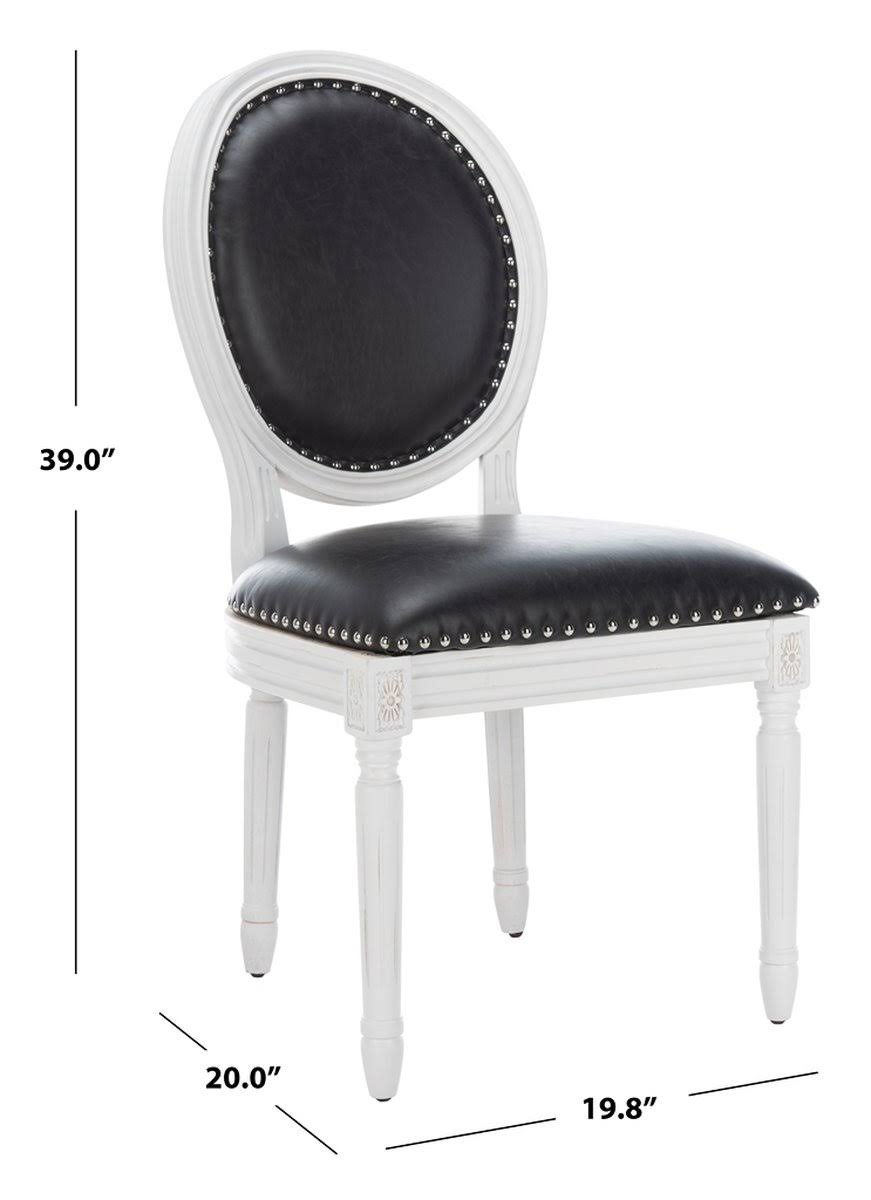 Navy Cream Velvet Oval Side Chair Set of 2 Z833