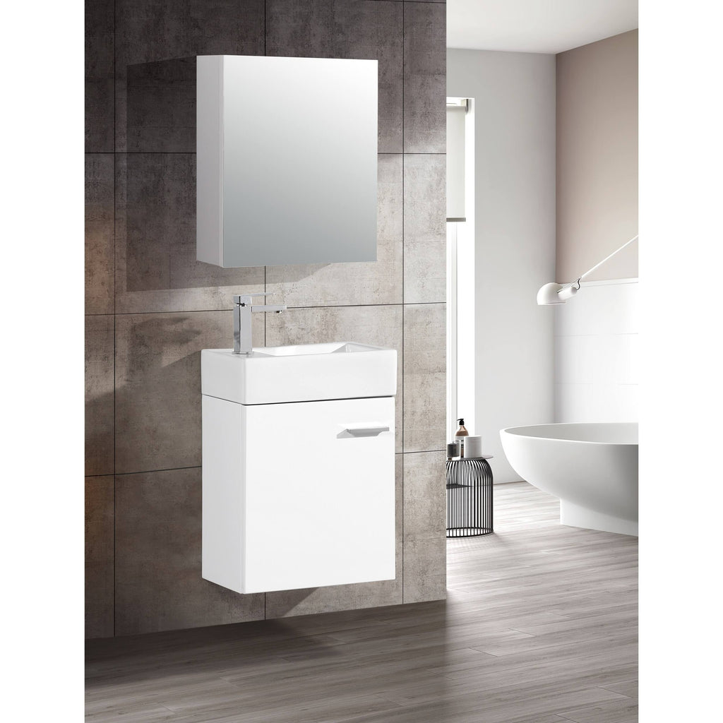 Glossy White Bathroom Vanity E891776