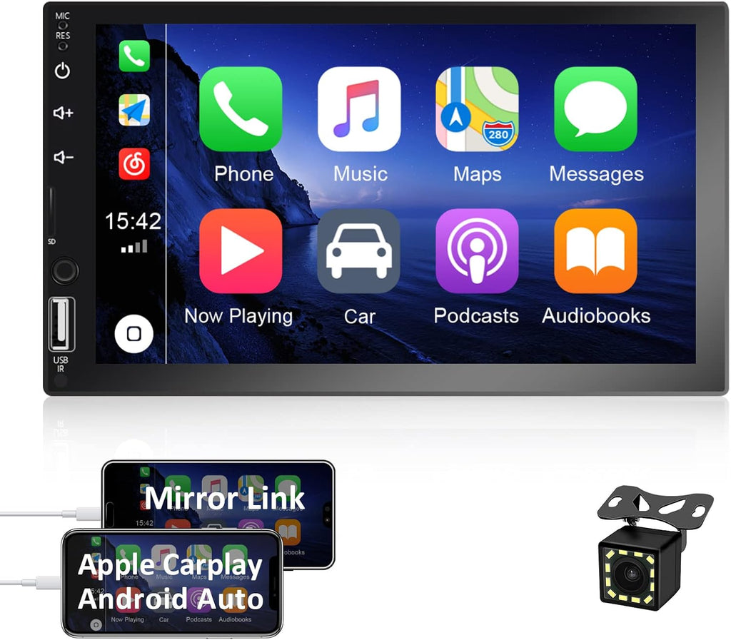 7 Inch Touchscreen Car Stereo with Backup Rear View Camera Y9117