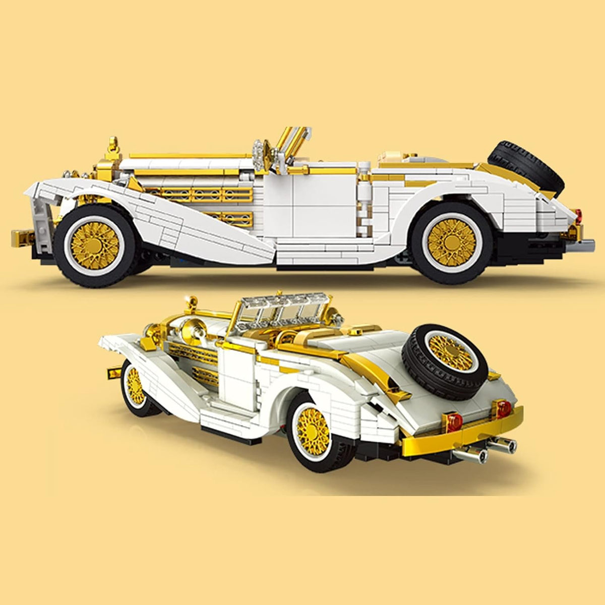 1:14 Scale Retro Car Model Building Blocks Set (868 Pcs) A95827