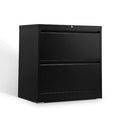 Black 2-Drawer Vertical Filing Cabinet V117