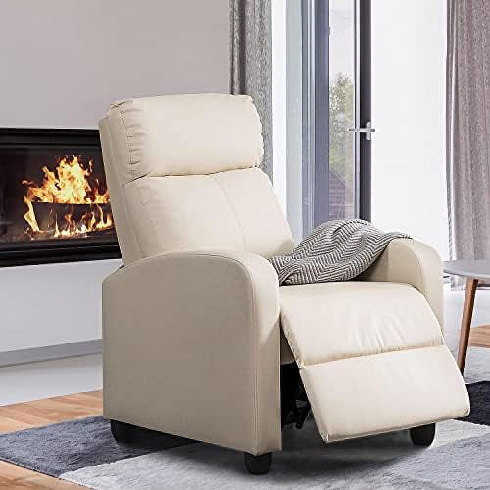 Silver Gray PU Leather Single Recliner Chair M689503