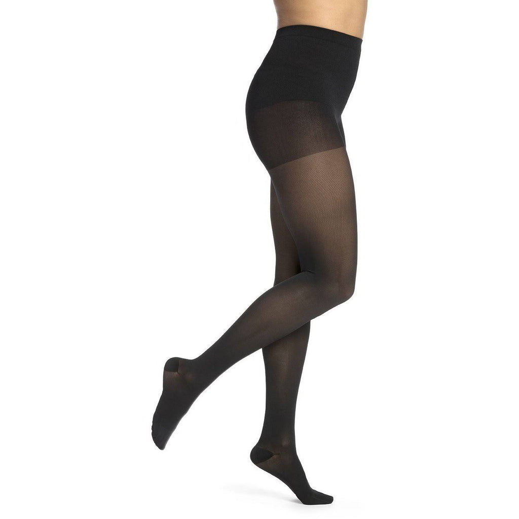 Medium Sheer Pantyhose, Black, 20-30 mmHg I13797