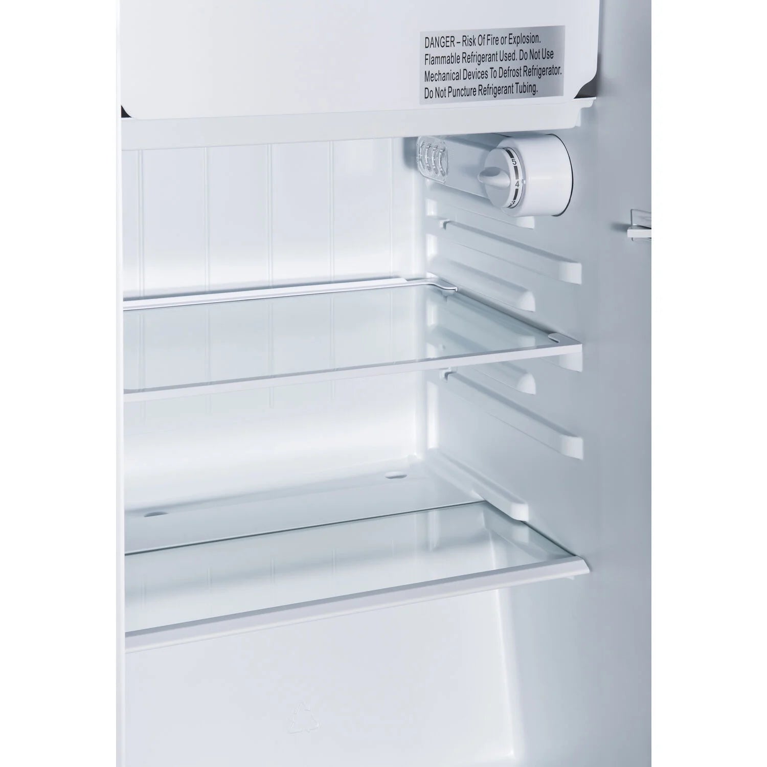 Black Single-Door Mini Refrigerator with Chiller Compartment D4810