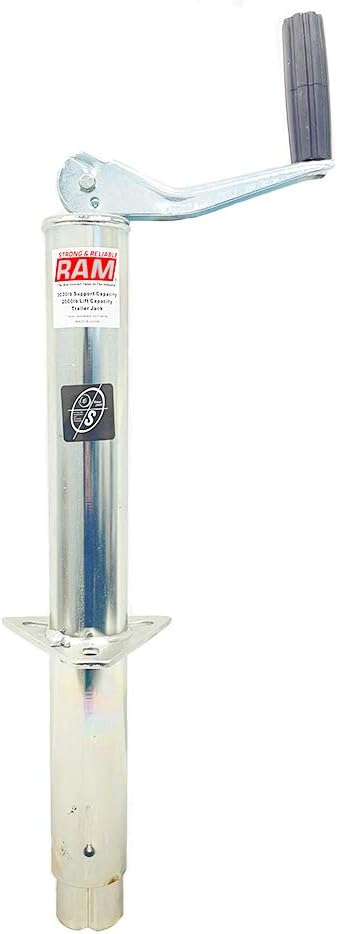 2,000 lbs A-Frame Trailer Jack with Zinc Round Tube Foot Pack of 2 R140741