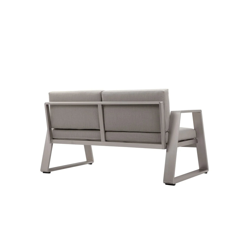 Gray Aluminum Outdoor Sofa with Fabric Cushions M705