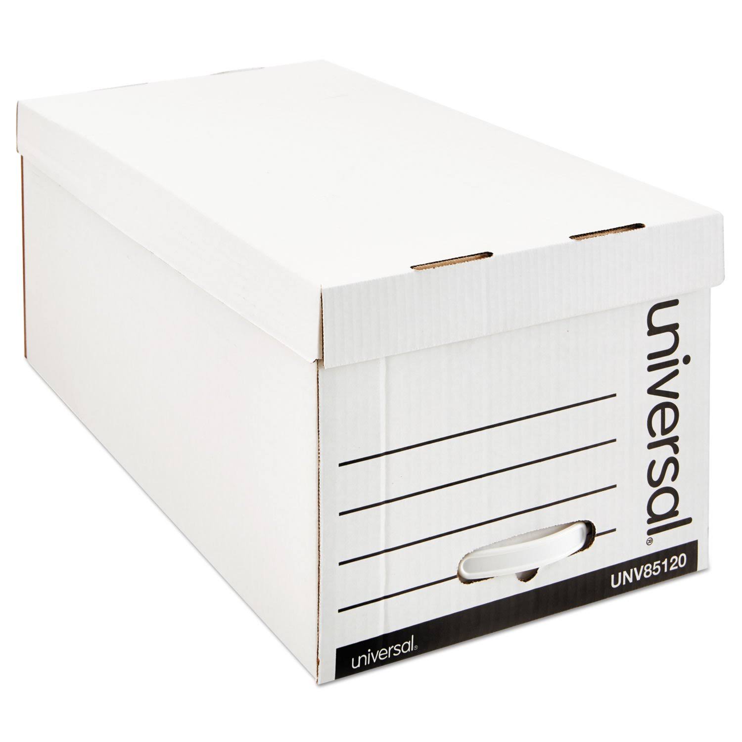 White Fiberboard Storage Box Drawer Files R9521
