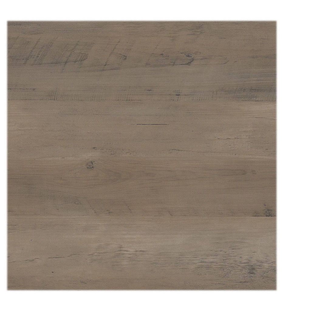 L Shaped Desk with Lateral File Cabinet and 5 Shelf Bookcase, Driftwood Gray V750826