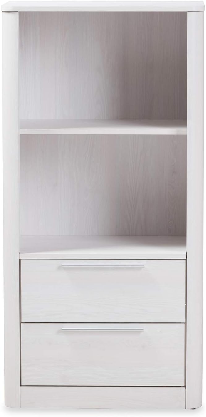 2 Shelf Bookcase in Whitewash Q12840