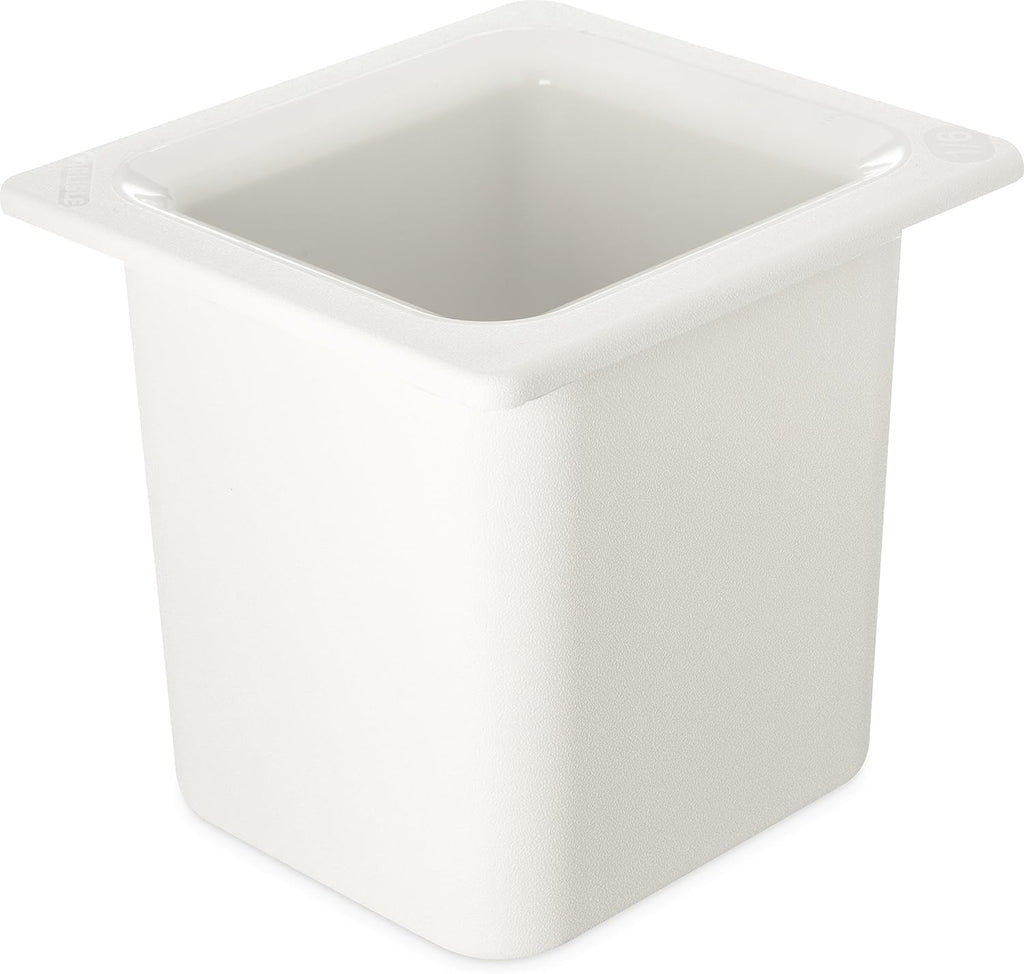 White Half-Size Food Pan, 6 quart, Pack of 2 U998