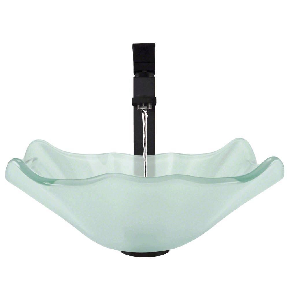 Vessel Sink Ensemble with Antique Bronze Finish Faucet, Pop-Up Drain, and Sink Ring M279