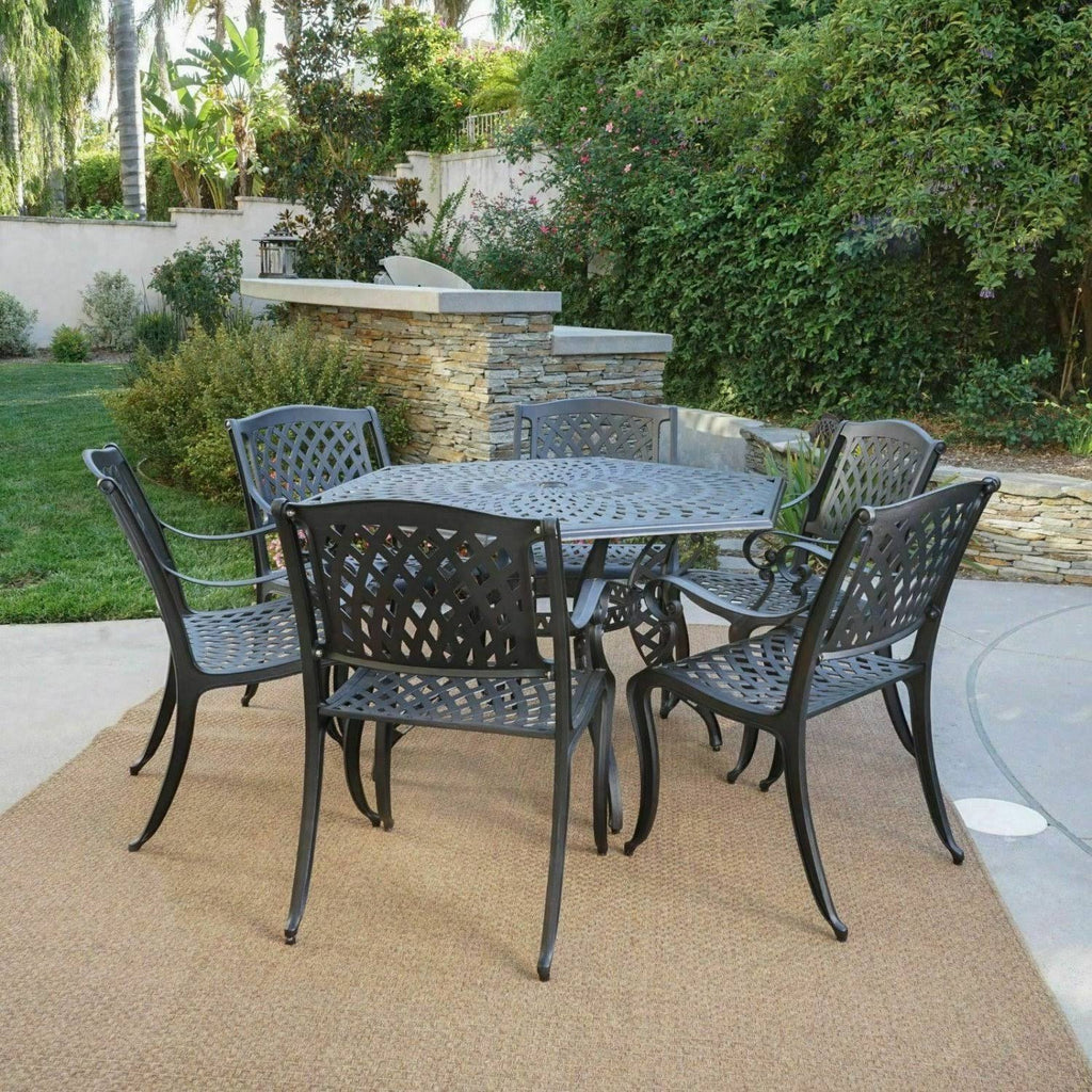 Black Sand Cast Aluminum Hexagon Table T704560