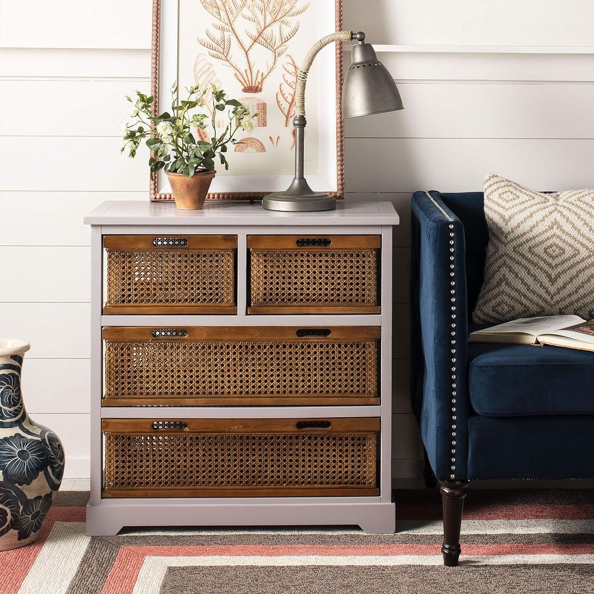 Grey 4-Drawer Storage Unit I472923