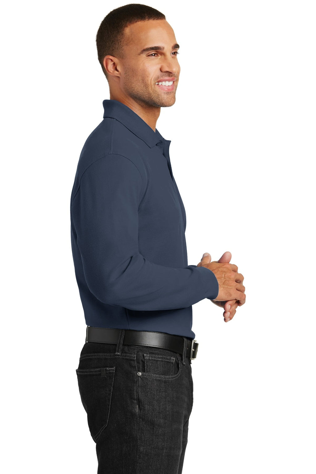 Long Sleeve Pique Polo A130
