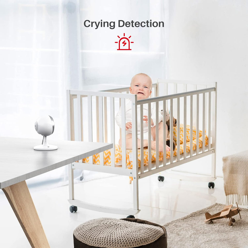 1080P Video Baby Monitor with 2 Cameras Remote Pan Tilt Night Vision Two-Way Talk T459