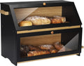 Double Extra Large Bamboo Bread Box with Cutting Board M301