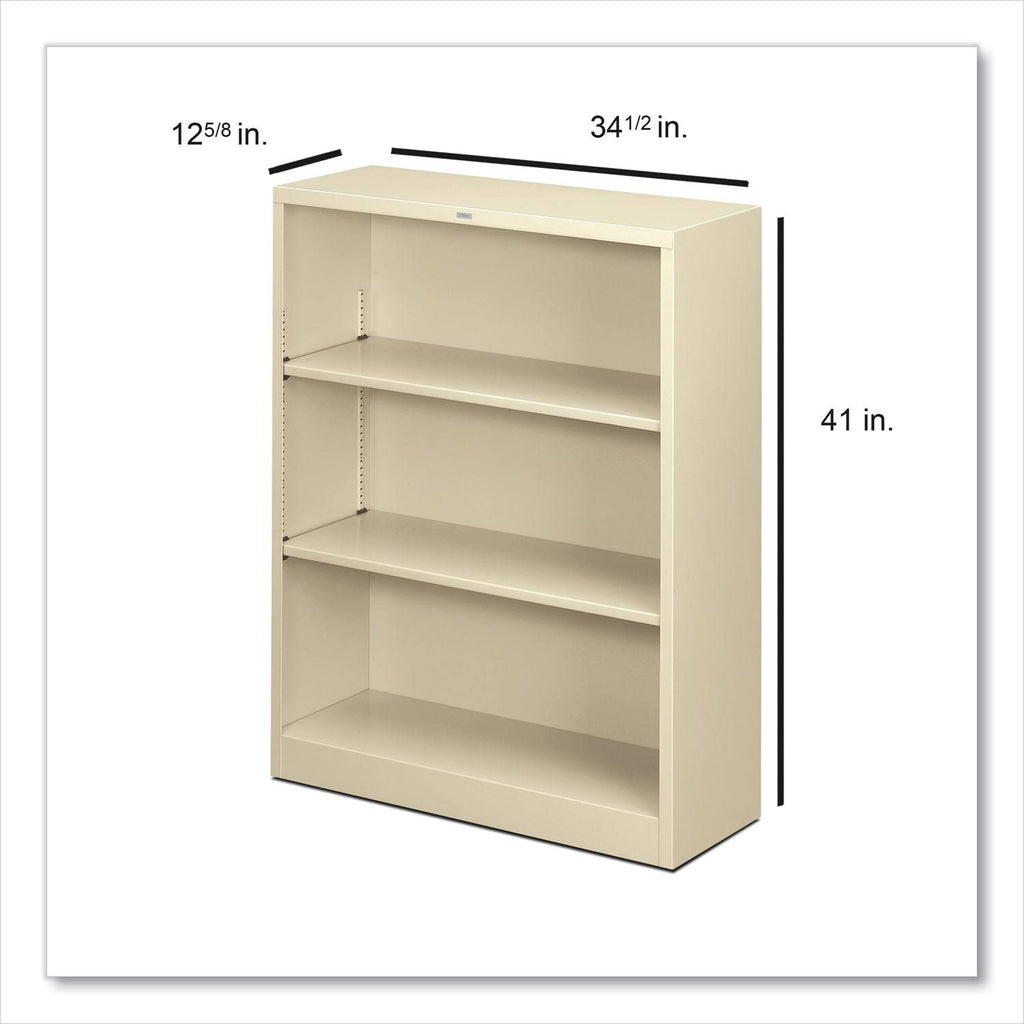 Metal Bookcase Three-Shelf Putty U2830