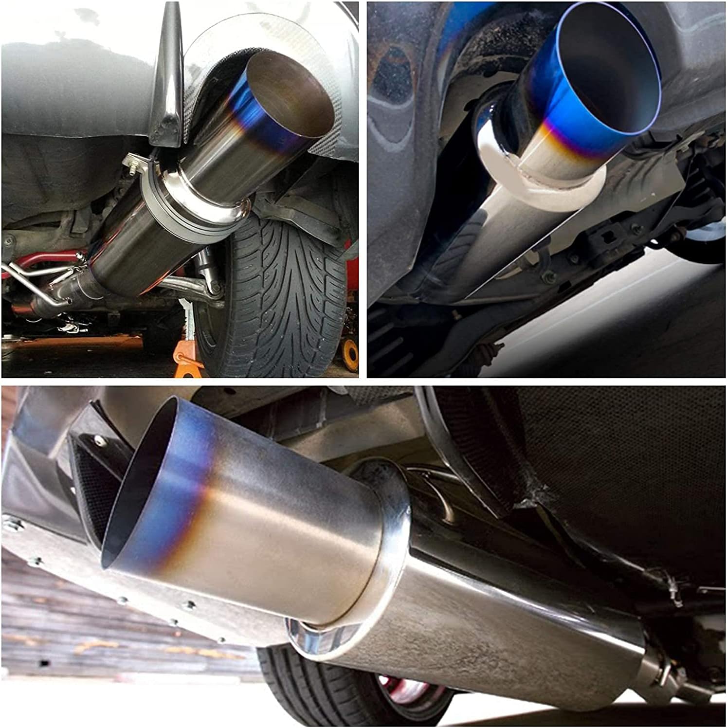 Stainless Steel Exhaust Tip, 18.5" Length, 2.5'' Inlet 4'' Outlet, Pack of 2 F12152