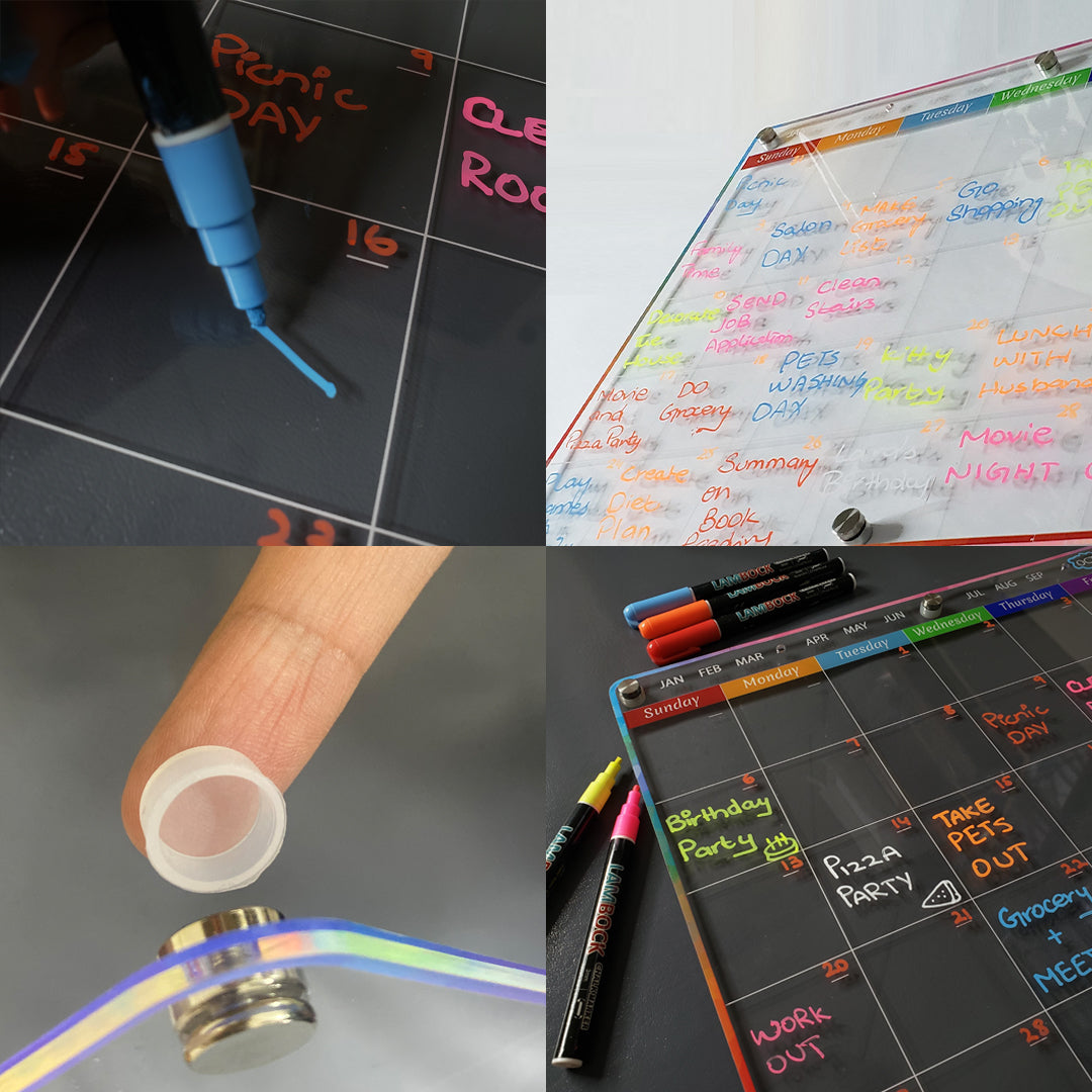 Acrylic Magnetic Fridge Calendar U312