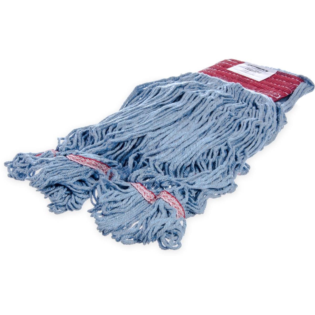Blue Large Looped End Wet Mop Head with Red Band Y11459