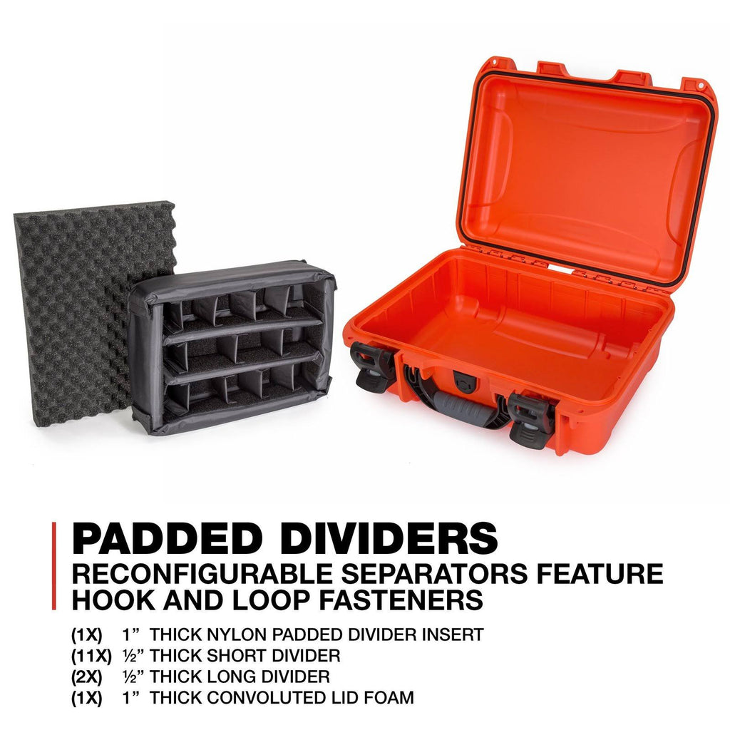 Orange Case with Padded Dividers E333