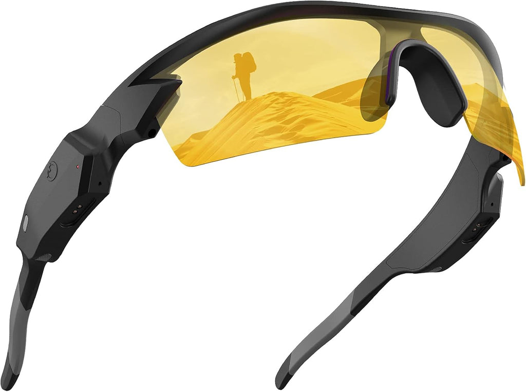 Bluetooth Sunglasses with Polarized Mirrored Green Purple X115887