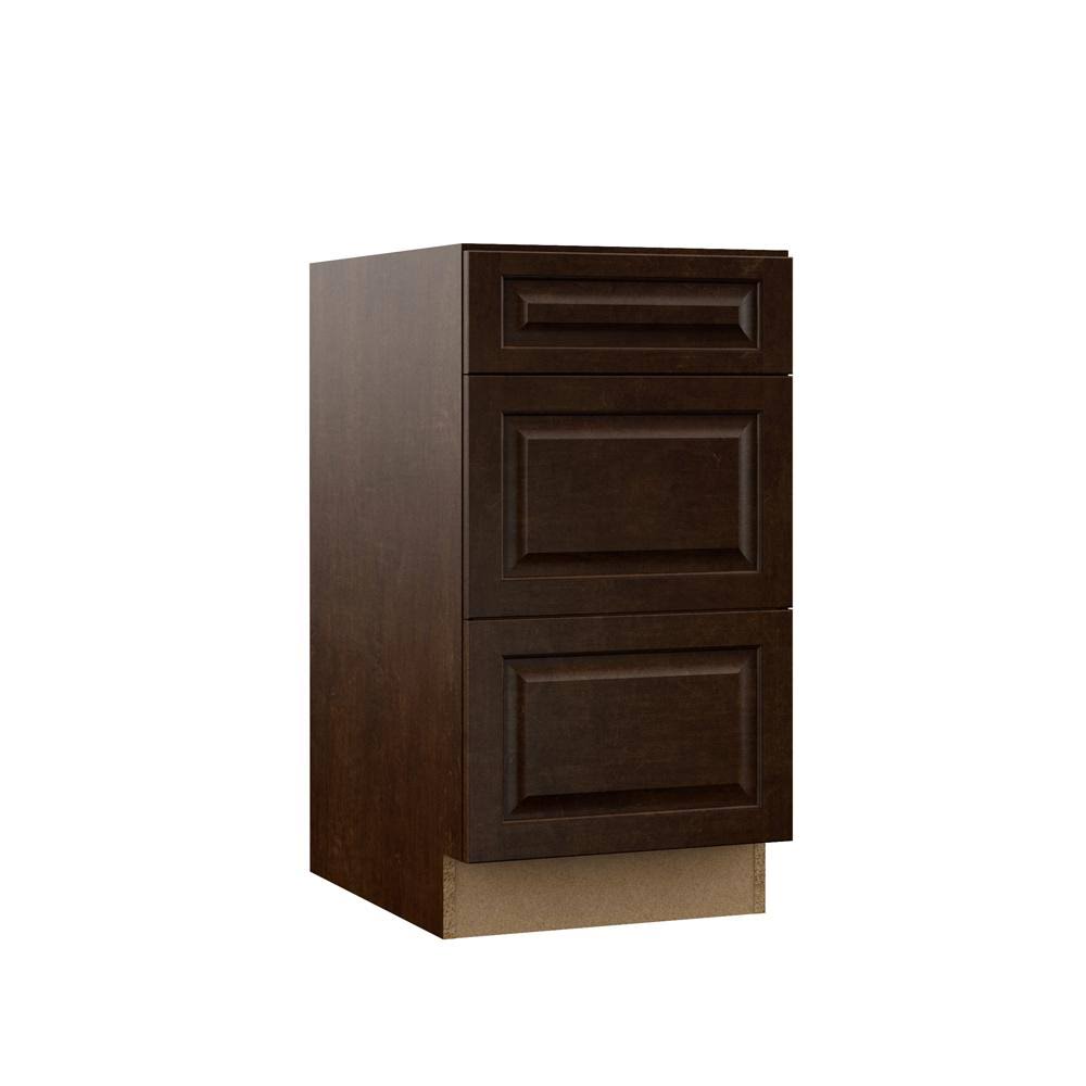 18x34.5x23.75 in. Espresso Drawer Base Kitchen Cabinet L68830