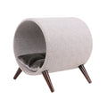 Grey and Brown Wooden Legs Cat Tunnel Bed 15 inch S670009