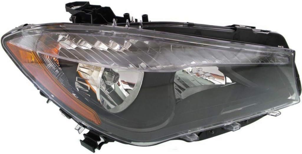 Headlight Assembly Passenger Side with Bulbs Black Housing D6786
