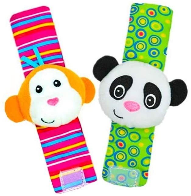 Baby Socks Wrist Rattle and Foot Finder Toys Set (4 PCS) Q465866
