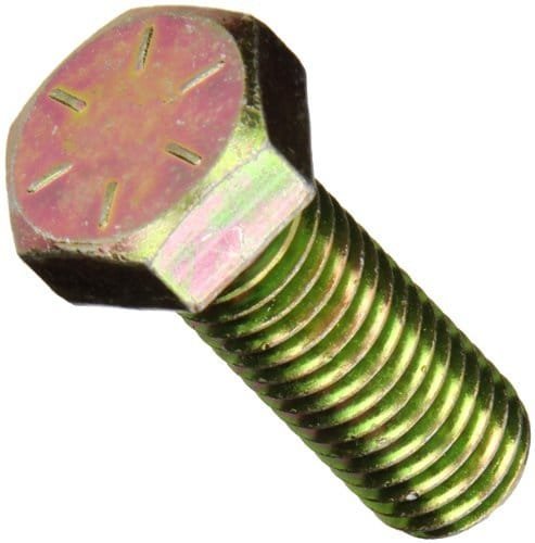 5/16-18 x 1 3/4 Hex Cap Screw Grade 8 Zinc Yellow Plated Steel, 850 pcs W731878