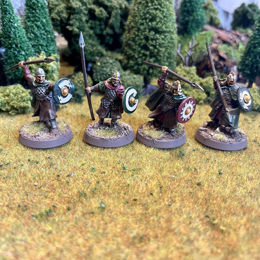 12x Hand-Painted Plastic Militia Fighter Miniature R74911