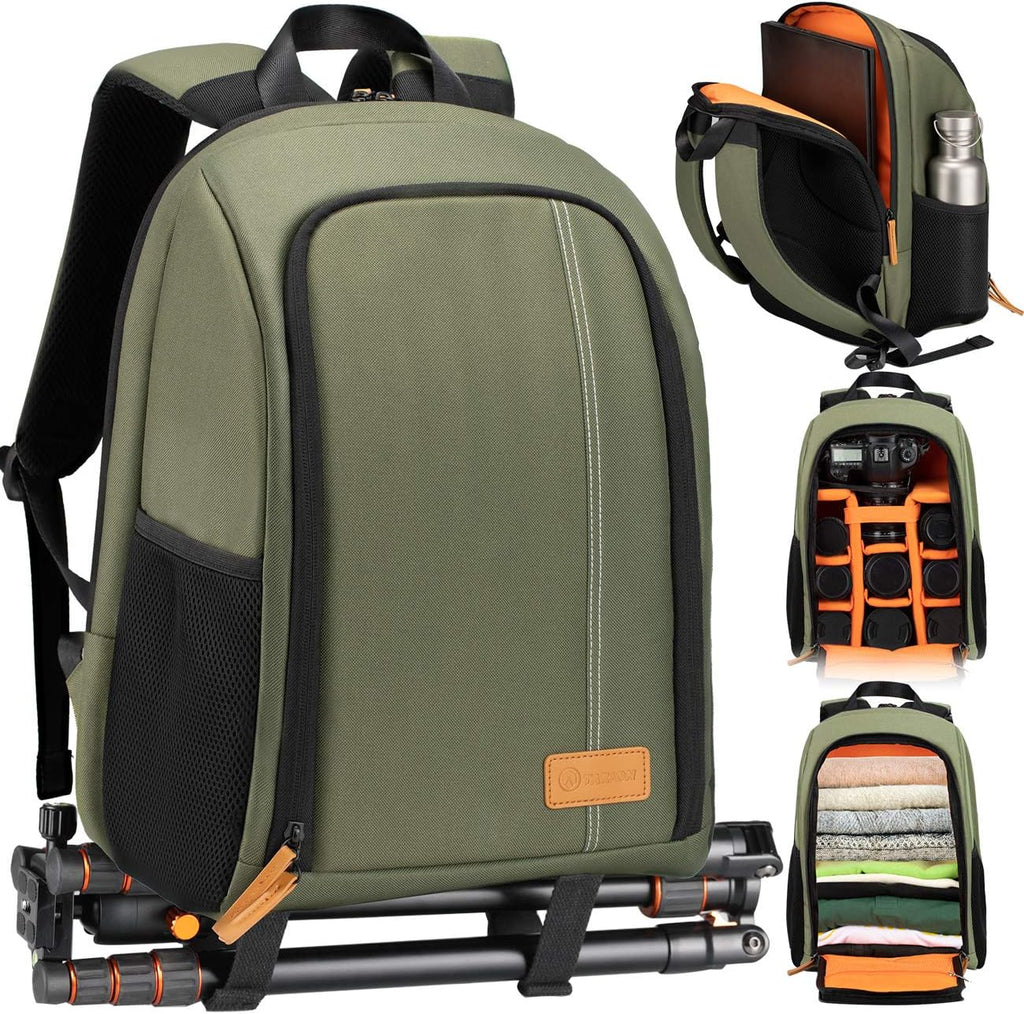 Waterproof Camera Backpack with 15 Inch Laptop Compartment V958