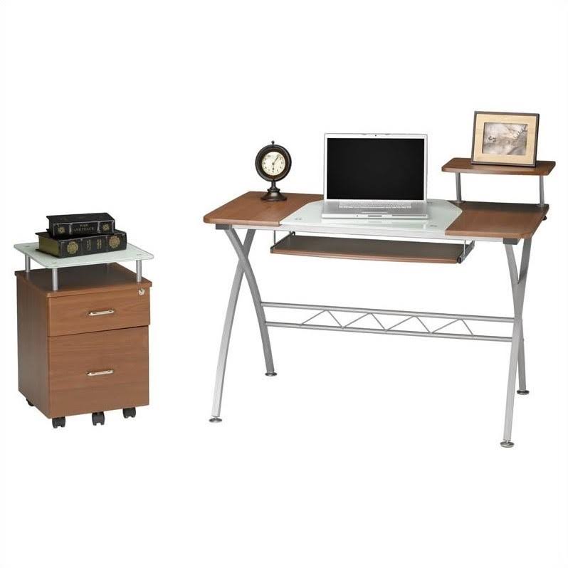 Anthracite Locking Box/File Pedestal with Black Glass R598