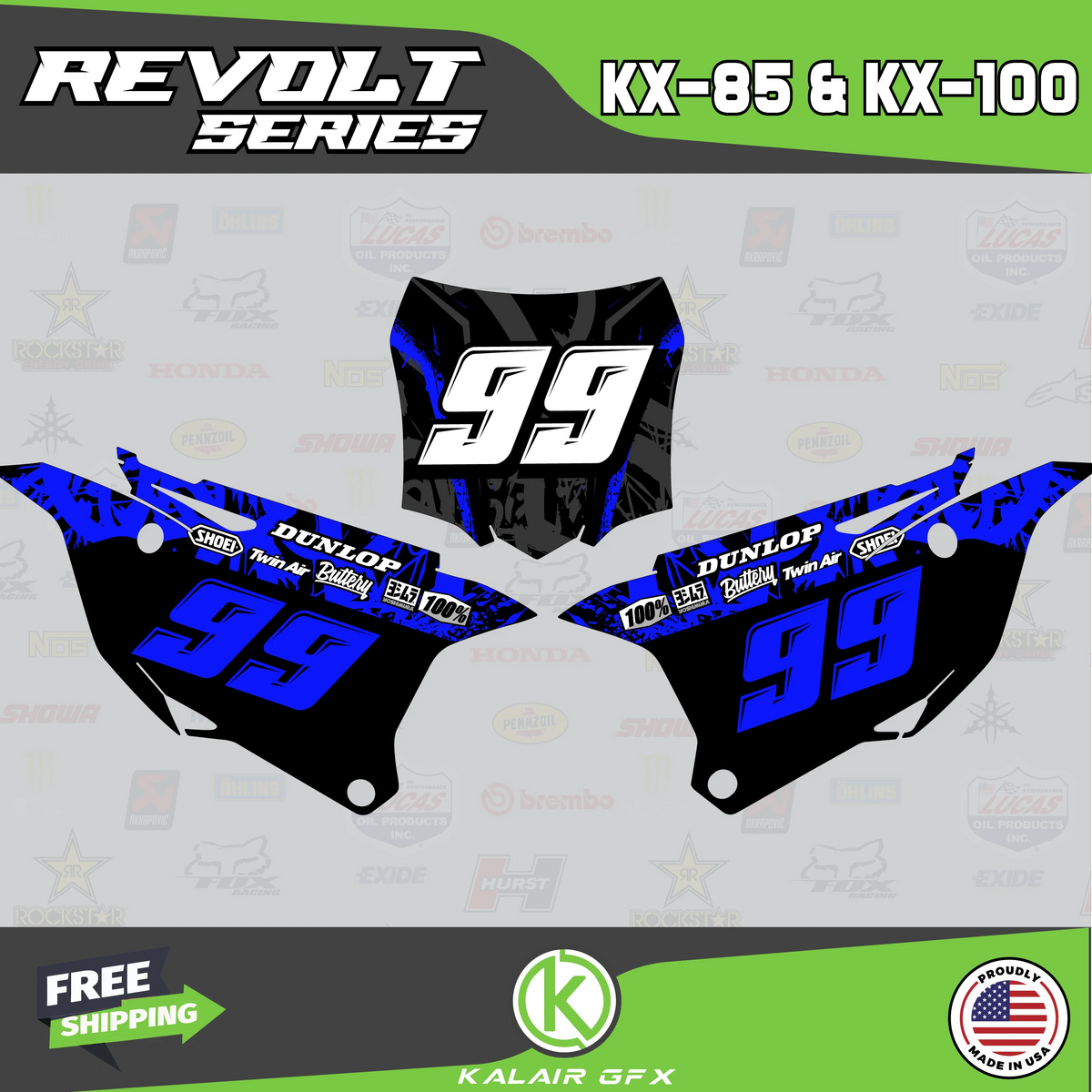 GFX Graphics Kit for Kawasaki KX100 Q5139