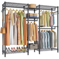 Heavy Duty Portable Clothes Rack, Max Load 800 Lbs, Black Q688