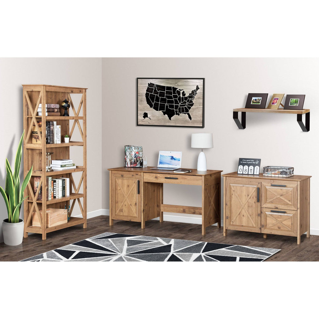 Rustic Brown Wood Writing Desk L759496