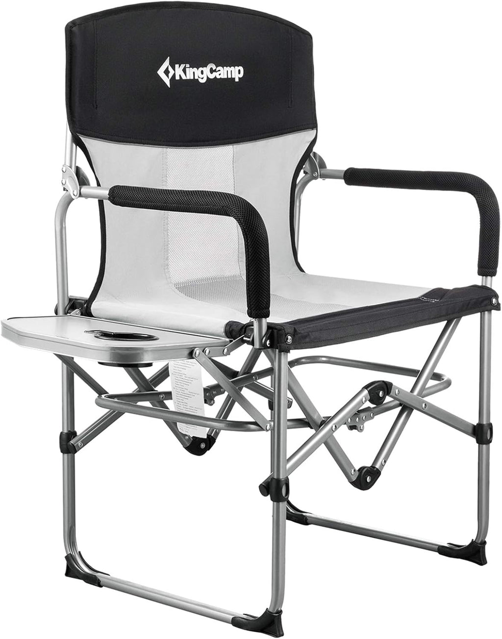 Folding Camping Directors Chair with Side Table Mesh Back G20618
