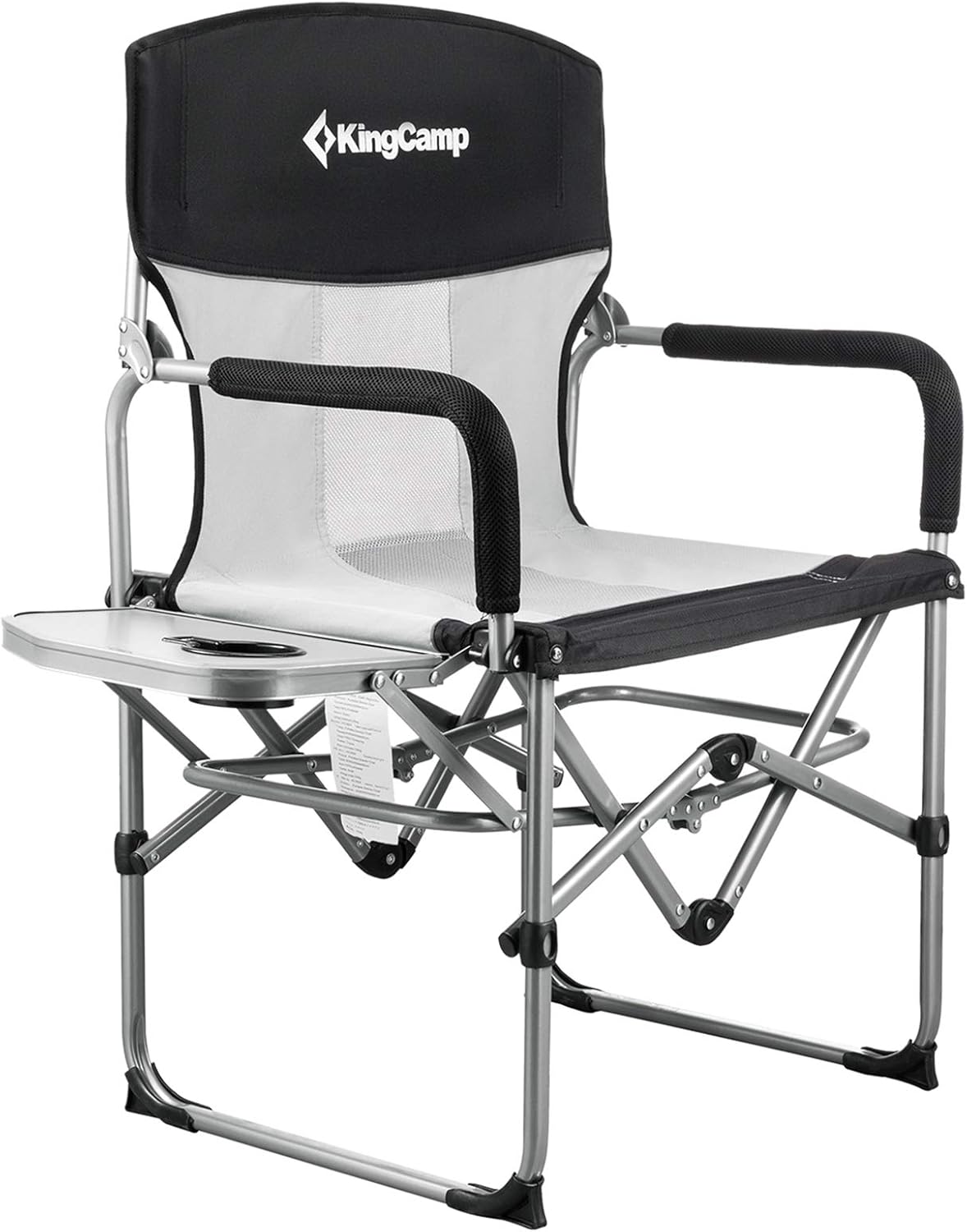 Folding Camping Directors Chair with Side Table Mesh Back G20618