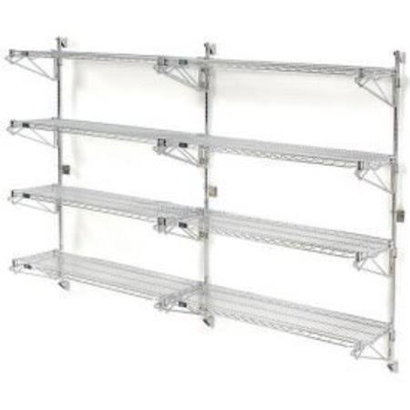 Poly-Green Wall Mount Wire Shelving H2196