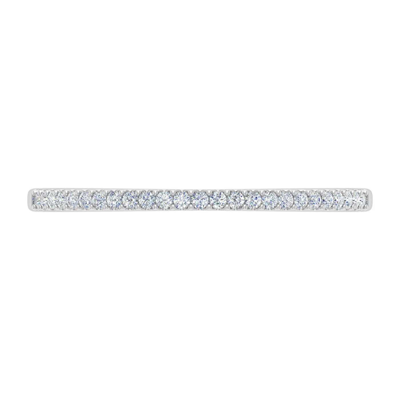 10K White Gold Diamond Stackable Ring W321