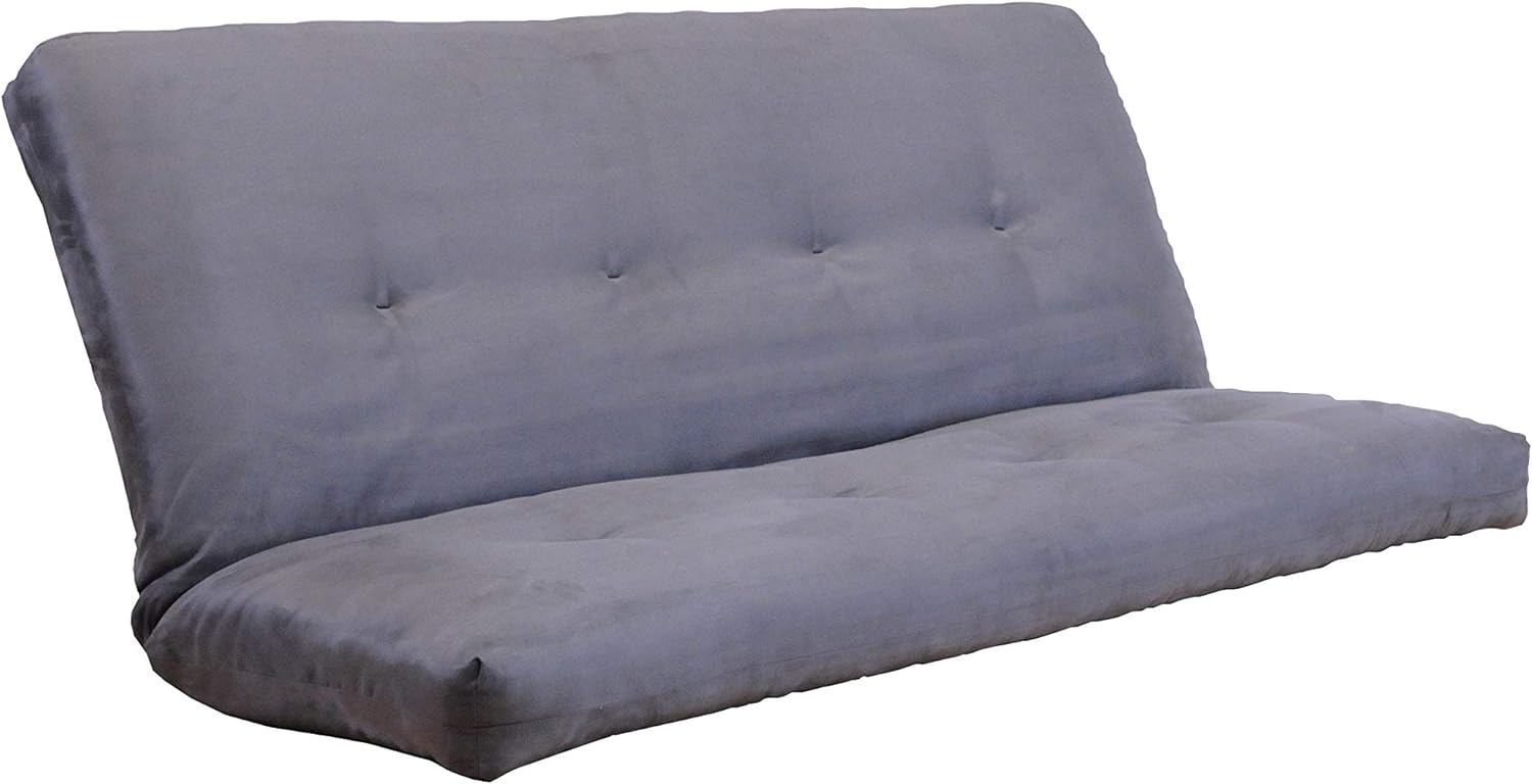 Gray Suede Fabric Futon Mattress X644600