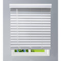 White Cordless Faux Wood Blind F93194