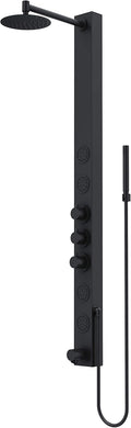 Matte Black Full-Body Shower System with Rain Shower, Hand Shower, and Tub Filler H23407