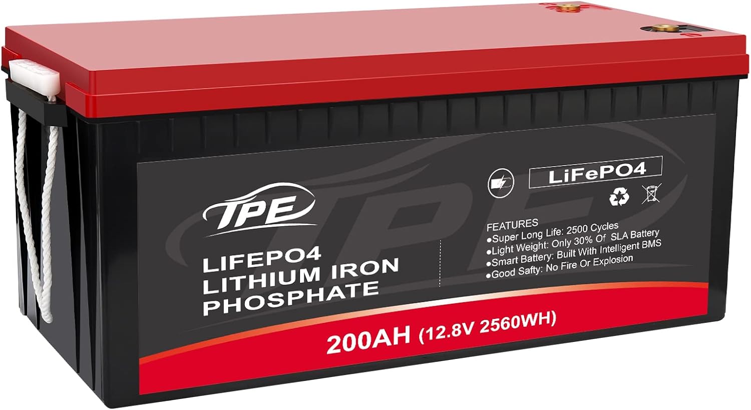 12V 100AH Deep Cycle Lithium Iron Phosphate Battery with Built-in BMS P35909