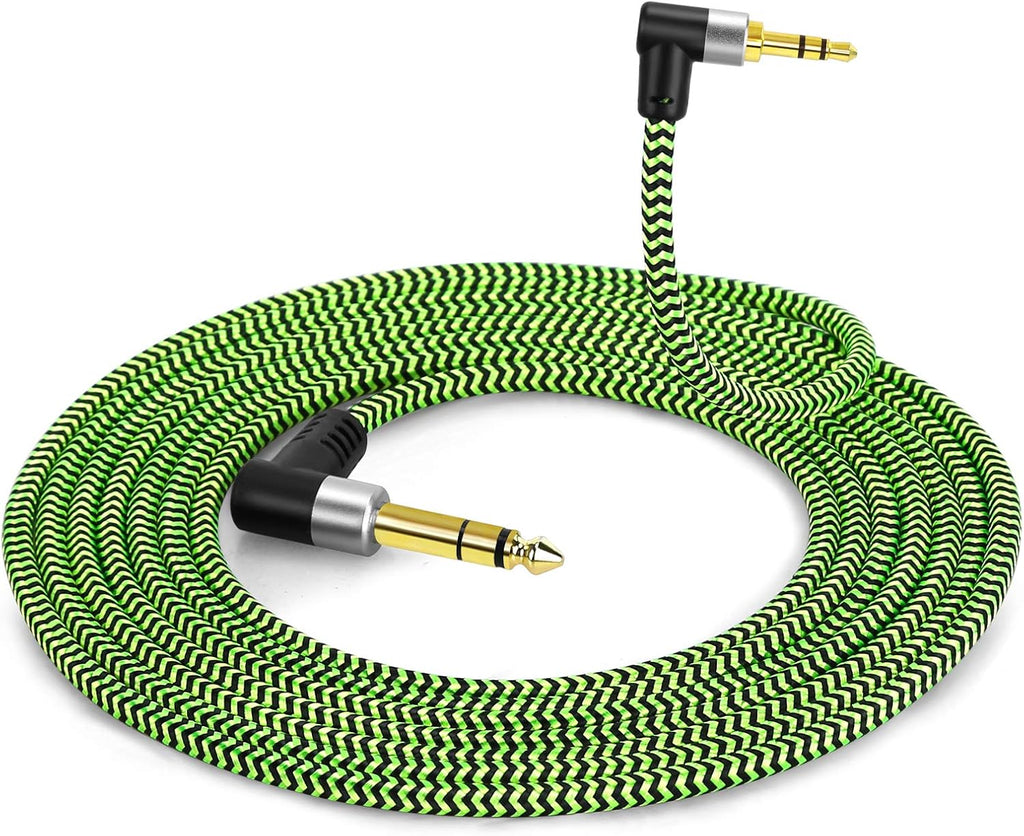 6.35mm 1/4 Male to 3.5mm 1/8 Male TRS Stereo Audio Cable 100ft J675559