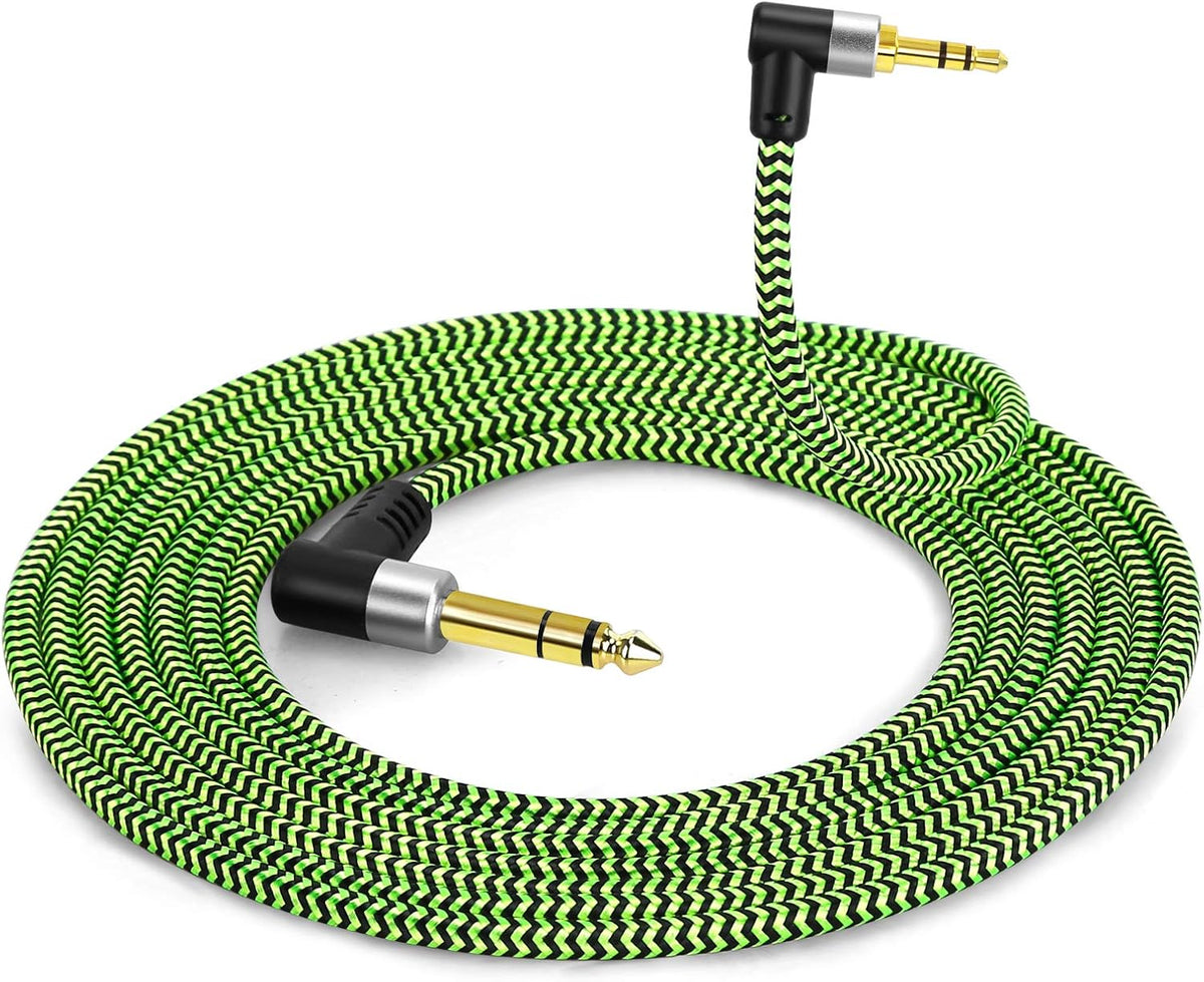 6.35mm 1/4 Male to 3.5mm 1/8 Male TRS Stereo Audio Cable 100ft J675559