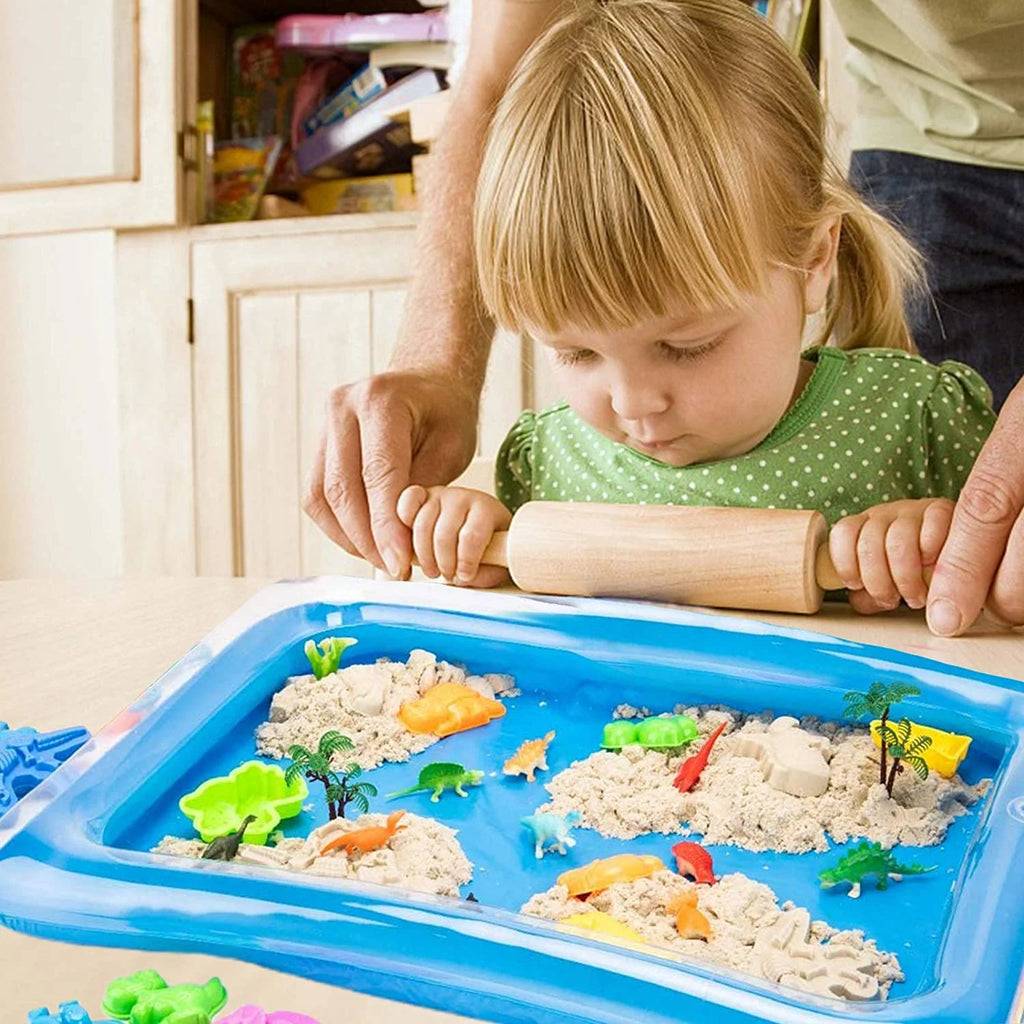 48 PC Dinosaur SandBox Toys with Sand Tray and Storage Bag G30548
