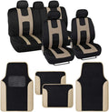 Light Gray Full Set Seat Covers with Car Floor Mats U95578