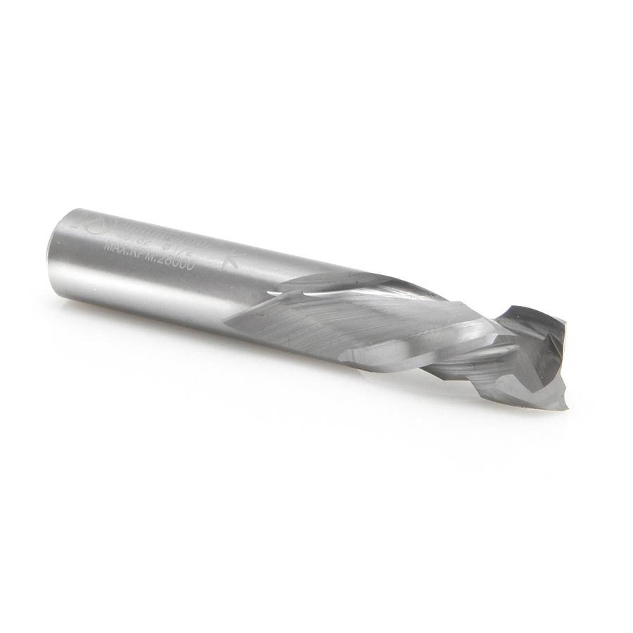 Solid Carbide Compression Spiral 1/2 Dia x 1-5/8 x 1/2 inch Shank N13394